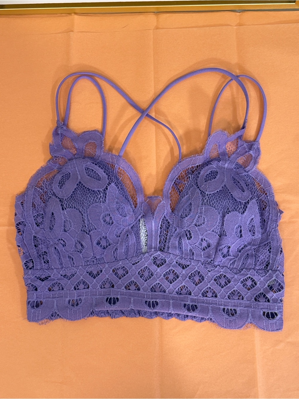 Zenana Lavender Lace Bralette with Double Straps